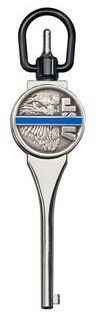ASP Black Chrome Blue Line G1 Extended Handcuff Key 56316 092608563162 Thumbnail Image