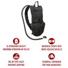 Rothco Rapid Trek Hydration Pack 2865, black hydration backpack with 3L capacity, quick-release backpack straps, on-off bite valve, and designed for outdoor adventures. Thumbnail Image