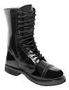 Rothco 10" Leather Jump Boot 5692, black shiny combat-style military boot with laces and sturdy heel. Thumbnail Image