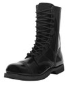 Rothco 10" Leather Jump Boot 5692, black combat-style lace-up military boot with a shiny leather finish and durable sole. Thumbnail Image