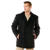 Rothco Naval Heritage Pea Coat HNPC, a stylish men's black wool double-breasted peacoat with large lapels and button details. Thumbnail Image