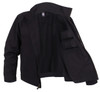 Rothco Lightweight Concealed Carry Jacket LCCJ, front view with zipper partially unzipped showing multiple pockets inside and outside. Thumbnail Image