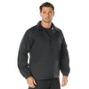 Rothco Lined Coaches Security Jacket LCSJ, black lightweight jacket with a collared neckline, front button closure, and elastic cuffs, designed for security personnel and coaches. Thumbnail Image