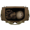 Rothco Long Journey Canvas Travel Bag LJCTB, open travel bag filled with hiking boots and a helmet. Thumbnail Image
