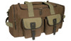 Rothco Long Journey Canvas Travel Bag LJCTB, large brown and green canvas travel bag with multiple compartments and adjustable straps. Thumbnail Image
