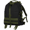 Rothco Large Transport Pack LTP, black tactical backpack with green straps and multiple compartments for military or outdoor use. Thumbnail Image