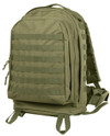 Rothco MOLLE II 3-Day Assault Pack M3DAP, olive green tactical backpack with multiple compartments and MOLLE webbing for modular attachments. Thumbnail Image