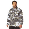Rothco M-65 Field Jacket, a men's camouflage military-style jacket in gray, white, and black with multiple pockets and a high collar. Thumbnail Image
