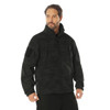 Rothco Midnight Camo Special Ops Soft Shell Jacket, a tactical black camouflage soft shell jacket worn by a male model. Thumbnail Image