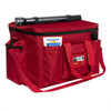Rothco Police Equipment Bag PEB, a red tactical emergency response bag with multiple compartments, a shoulder strap, and external pockets containing medical supplies and accessories. Thumbnail Image