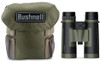 Bushnell 8x42 R5 Roof Prism Binocular, olive green color with black accents, accompanied by a matching carrying case. Thumbnail Image