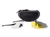 ESS ICE Black with Hi-Def Yellow, Smoke Gray, Clear Eye Protection System, ESS-740-0020, image showing a set of protective eyewear with black case and interchangeable lenses in yellow, gray, and clear, suitable for tactical or sporting use. Thumbnail Image