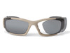 ESS CDI Terrain Tan with Clear and Smoke Gray sunglasses, sporty wrap-around design with tinted lenses for outdoor or tactical use. Thumbnail Image