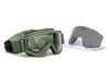 ESS Land Ops Foliage Green with Clear and Smoke Gray Goggles, tactical eyewear with foliage green frame, clear and smoke gray lens options, includes protective case and lens cover. Thumbnail Image