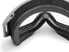 ESS Land Ops Foliage Green with Clear & Smoke Gray Goggles, close-up view of the goggles showing the foam padding and interchangeable lenses. Thumbnail Image