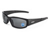 ESS CDI Black with Polarized Mirrored Gray Sunglasses, product image showing black sunglasses with reflective gray lenses and polarized feature Thumbnail Image