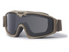 ESS Influx Goggle, ESS-EE7018 product, tactical protective eyewear with adjustable strap and dark tinted lenses. Thumbnail Image