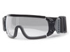 ESS Jumpmaster Black Goggles, protective eyewear with black frame and clear lens, adjustable strap, lightweight sports design. Thumbnail Image