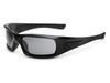 ESS 5B Sunglasses, black sporty sunglasses with wrap-around design and mirrored lenses. Thumbnail Image