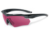 ESS Crossbow ONE Laser LPL-5, pink and black sunglasses with a sporty design and tinted lenses. Thumbnail Image