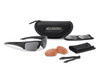 ESS Crowbar Tactical Sunglasses ESS-EE9019, military-style sunglasses with interchangeable lenses, black frame, carrying case, and accessories. Thumbnail Image