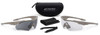 ESS Crossblade 2X Eyeshield ESS-EE9032-05, a pair of high-performance sports sunglasses with interchangeable lenses, including a black carrying case, a cleaning cloth, and a strap for secure fit. Thumbnail Image