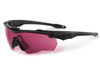ESS Crossblade NARO Laser LPL-532 Three Lens Kit, pink-tinted sports sunglasses with black frame and ergonomic design. Thumbnail Image