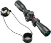 Simmons 4x32 Pro Rimfire Riflescope, black scope with adjustable turrets and lens cap attached, designed for accurate long-range shooting. Thumbnail Image