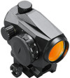 Simmons 1x20 Pro Target Tube Red Dot Sight, black scope with orange-tinted lens and adjustment knobs for precision aiming. Thumbnail Image