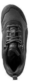 Belleville MM005 WP MINI-MiL Blackout Waterproof Barefoot Activity Shoe, a black waterproof minimalist shoe with a durable fabric upper and lace-up closure designed for barefoot activities. Thumbnail Image