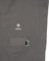 Iron & Haft Tradesman Short Sleeve Stretch Canvas Work Shirt, close-up of the rugged, stretchable fabric with a magnetic pocket and a security badge holder. Thumbnail Image