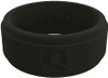 Qalo Mens Step Edge Black Q2X Silicone Ring laying flat Thumbnail Image
