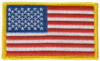 Heros Pride US FLAG - Med Gold Border - w/Hook HP-0002 849204004687 - LA Police Gear Thumbnail Image