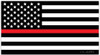 LA Police Gear Thin Red Line US Flag Sticker Thumbnail Image