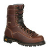 Georgia Boot Logger 9" Brown Waterproof AMP LT Low Heel Boot  GB00237 