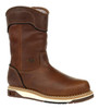 Georgia Boot Wedge 10" Brown Waterproof AMP LT Pull-On Boot  GB00369 