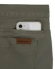 Iron & Haft Men's Everyday Joe 8 Pocket Stretch Work Pant, front pocket with smartphone inside, khaki color, durable fabric, casual workwear design.