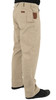 Iron & Haft Men's Tradesman 12 Pocket Stretch Work Pant, beige work pants with multiple pockets and rugged construction for durability and utility.