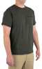 Iron & Haft Men's Pocket Short Sleeve Work T-Shirt IH-SSWT, men's dark gray casual t-shirt with a chest pocket and short sleeves.