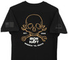 Iron & Haft Men's Wrench Til Death T-Shirt, black T-shirt with skull and wrench graphic design and slogan 'Wrench 'Til Death'.