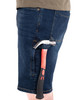 Iron & Haft Men's Journeyman Work Jean Shorts, denim work shorts with a hammer tucked into the pocket.
