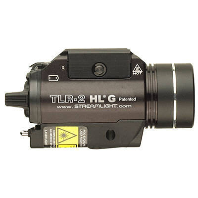 Streamlight TLR-2 HL G Rail Mounted WeaponLight with Green Laser