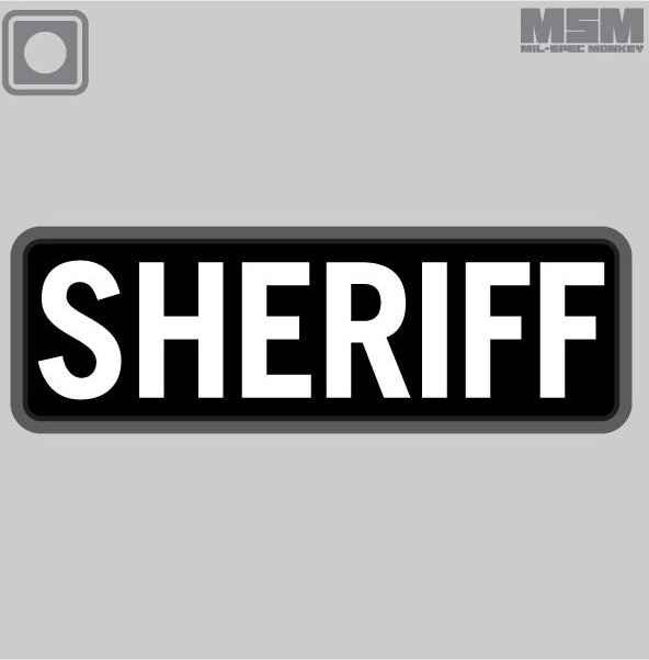 g*f様 実物　sheriffパッチ Mil-Spec Monkey Sheriff PVC 6x2 Patch