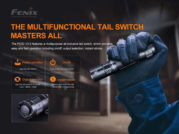 Fenix PD32 V2.0 1,200 Lumen All-Purpose Flashlight