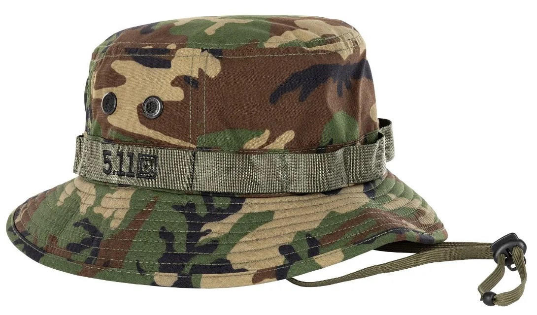 5.11 Tactical Woodland Camo Adjustable Boonie Hat 89514
