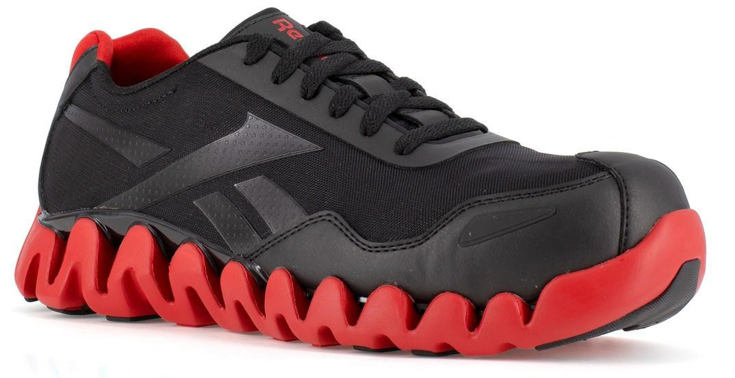 Reebok Men's Black Red Zig Pulse Athletic Comp Toe Shoe RB3016
