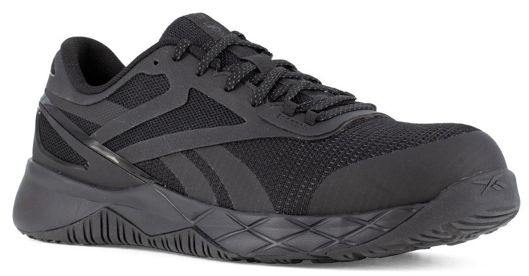Reebok Men's Black Nanoflex TR Athletic Work Shoe