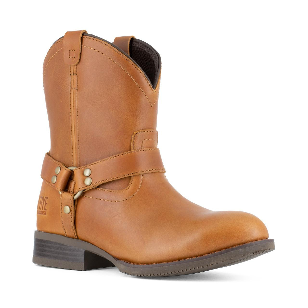 Frye Women's Brown Safety-Crafted Harness Steel Toe Work Boot