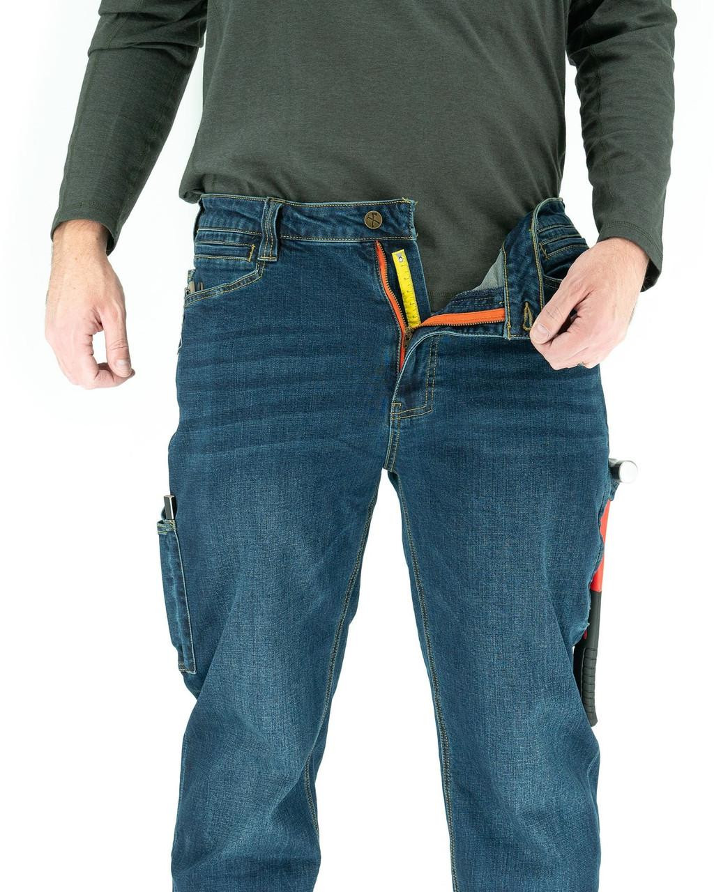 Iron & Haft Men's Journeyman Stretch Denim Durable Work Jeans