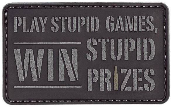 5ive Star Gear Aufnäher 'Stupid Games' – PVC-Patch, 8,3x5,1 Cm, Mehrfarbig, Klettbar